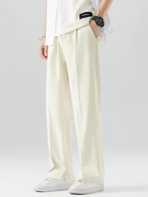 2024 New Summer men PALAZZO PANTS wide chinos wide leg trousers breathable straight loose pants