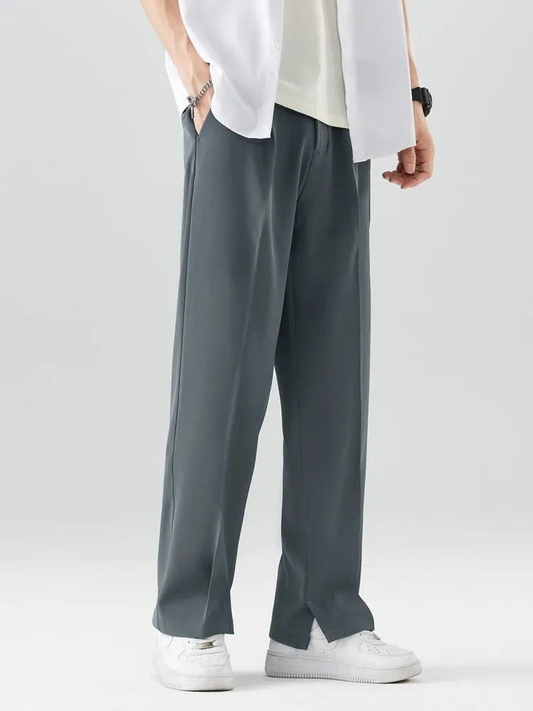 2024 New Summer men PALAZZO PANTS wide chinos wide leg trousers breathable straight loose pants