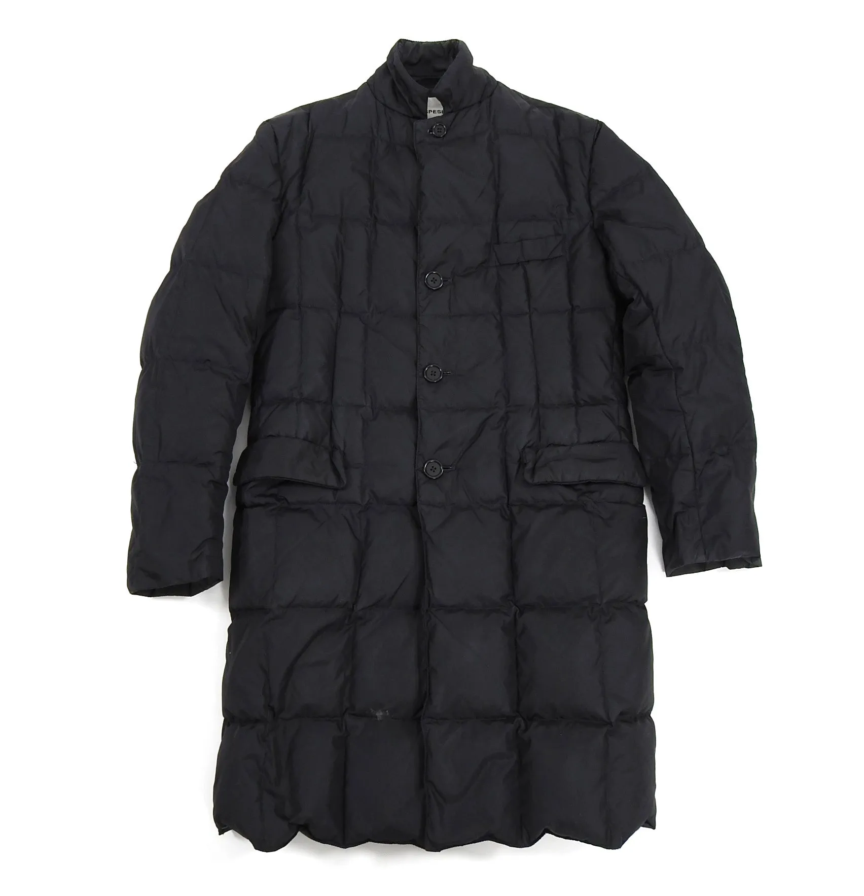 Aspesi Black Long Black Quilted Down Puffer Parka Jacket - L
