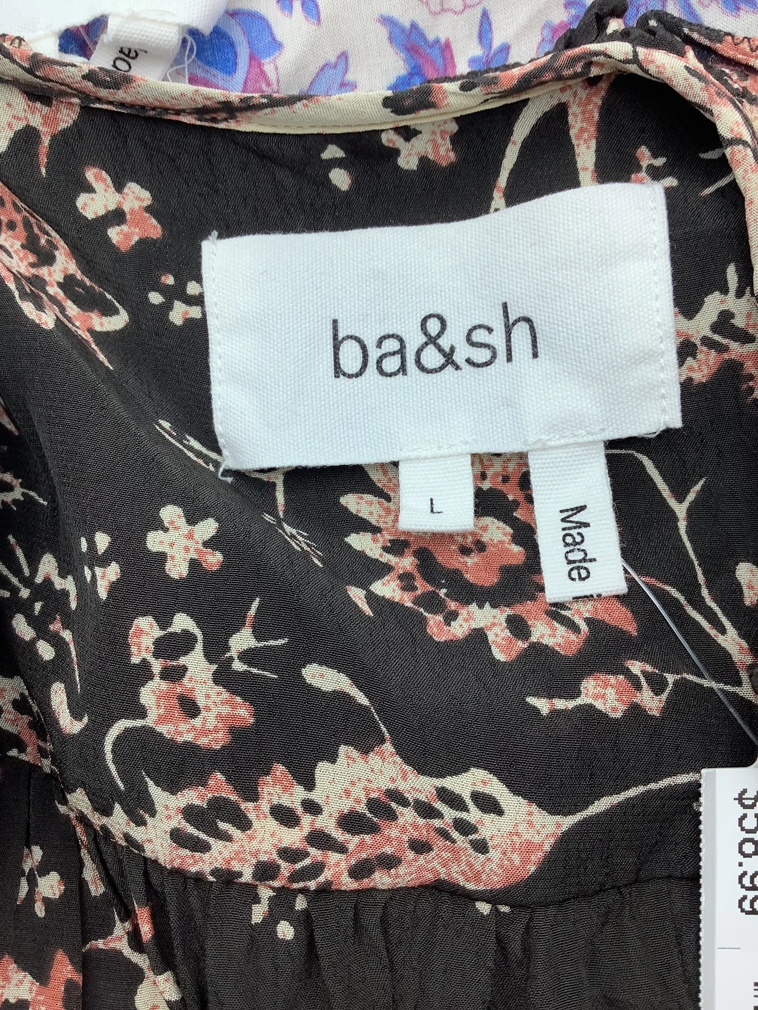 BA&SH Women's Blouse Floral Print Button Down Size: L