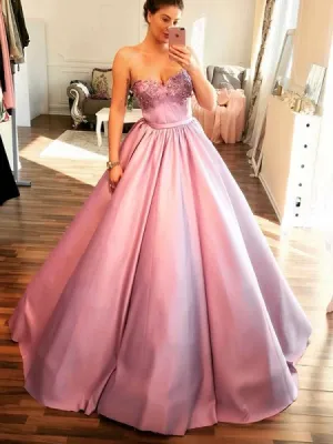 Ball Gown Prom Dresses Sweetheart Lilac Long Prom Dress Fashion Evening Dress JKL1542