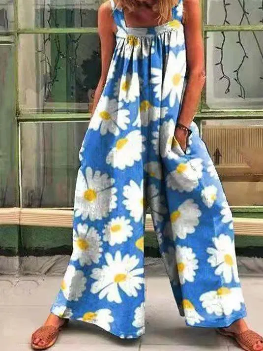Bohemian Style Wide Leg Jumpsuit