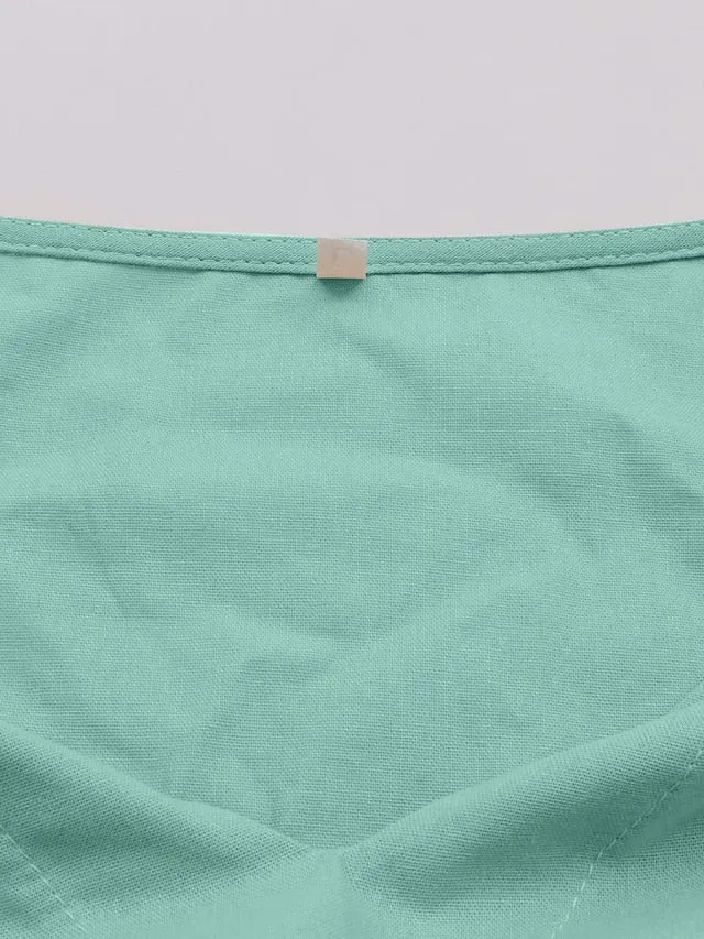 Casual Dress Cotton Dress Shift Dress Midi Dress Green Blue Pink Sleeveless Pure Color Spring Summer V Neck Basic Daily Weekend Loose Fit  S M L XL XXL 3XL 4XL for Women