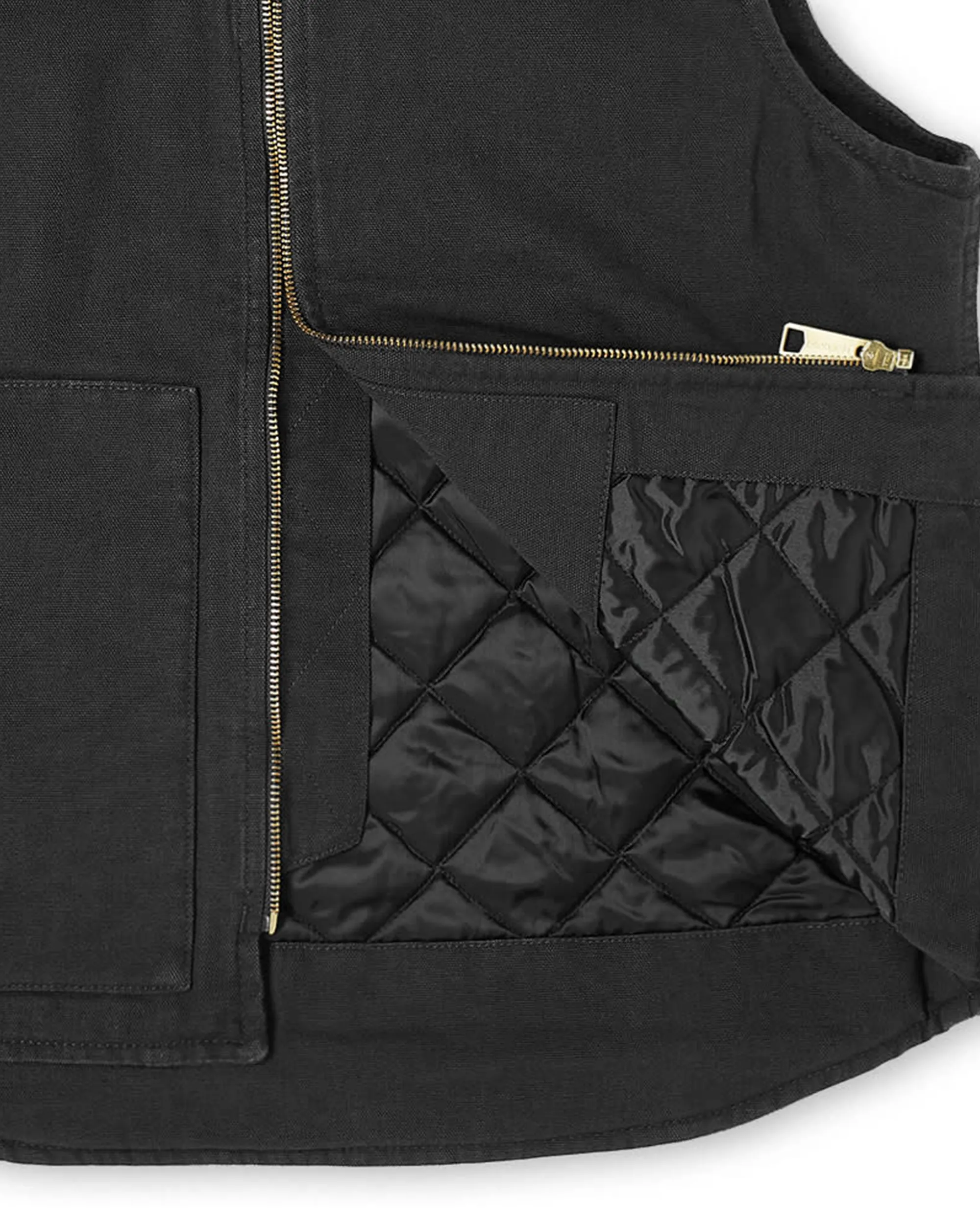 Classic Vest - Rinsed Black / Gold