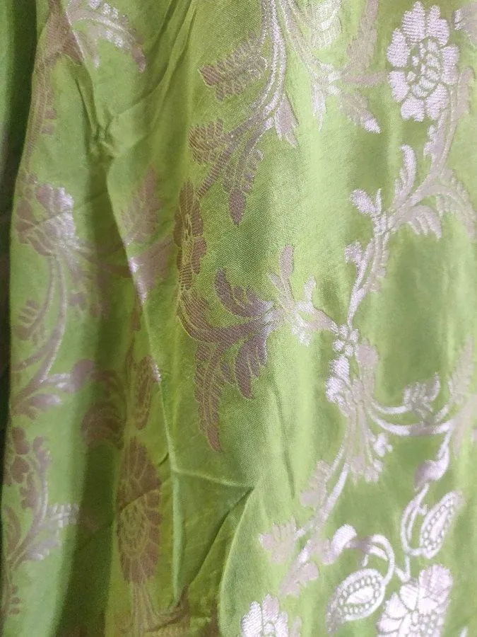 Designer Dupion Silk Turquoise Ready To Wear Lehenga Skirt with Banarasi Dupatta ALC29