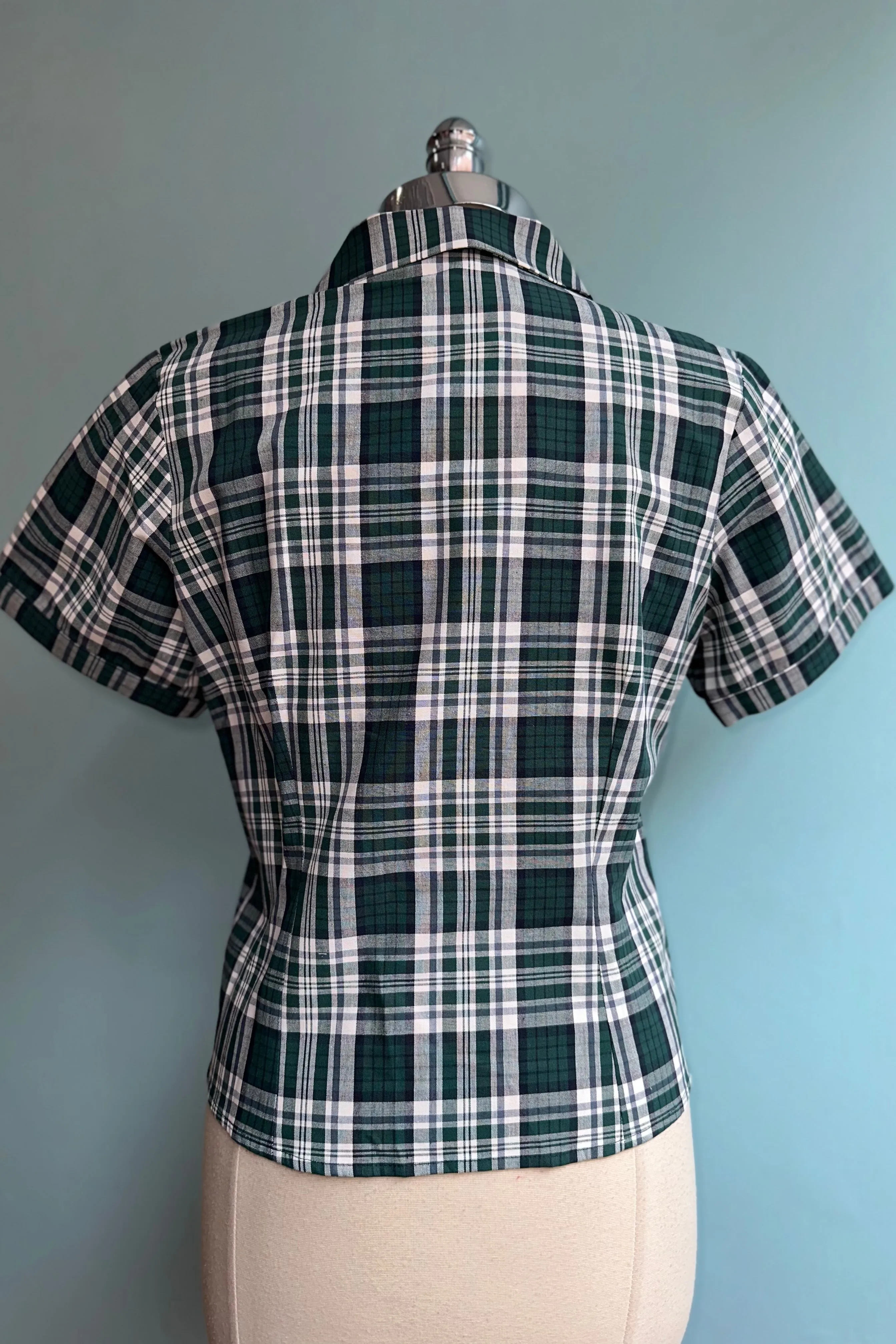 Emerald Check Caterina Top by Collectif