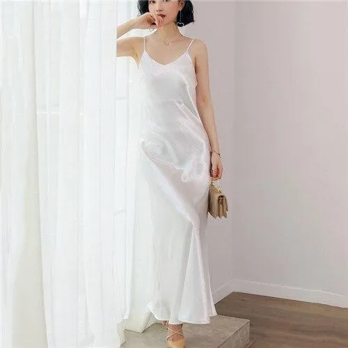 FashionSierra - Women Summer Dress New Fashion Large size Sleeveless Spaghetti Strap Womens Dress Solid color Ladies Dress