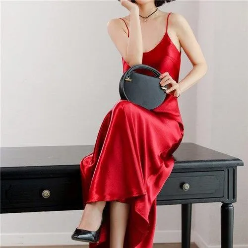 FashionSierra - Women Summer Dress New Fashion Large size Sleeveless Spaghetti Strap Womens Dress Solid color Ladies Dress