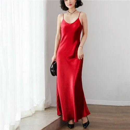 FashionSierra - Women Summer Dress New Fashion Large size Sleeveless Spaghetti Strap Womens Dress Solid color Ladies Dress
