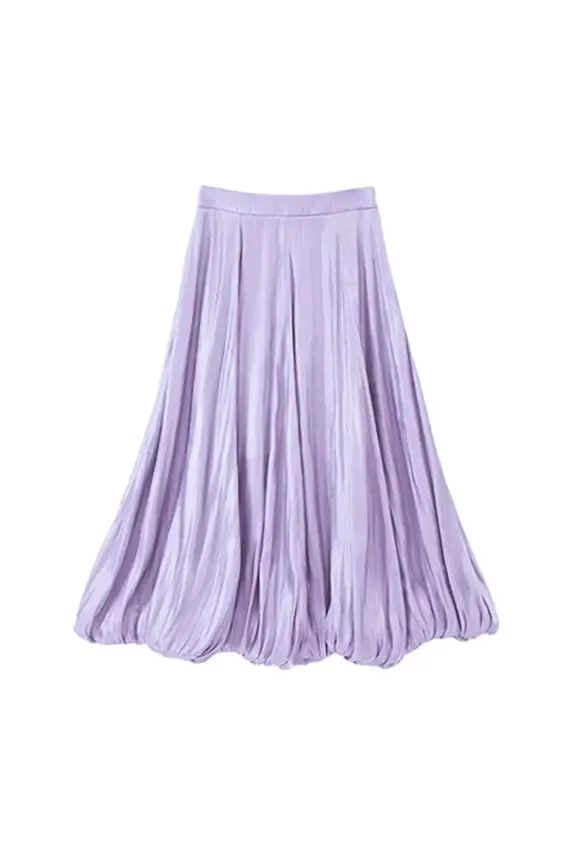 Flowy Balloon Midi Skirt