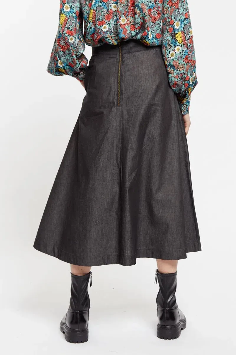 Francoise Chambray Midi Skirt