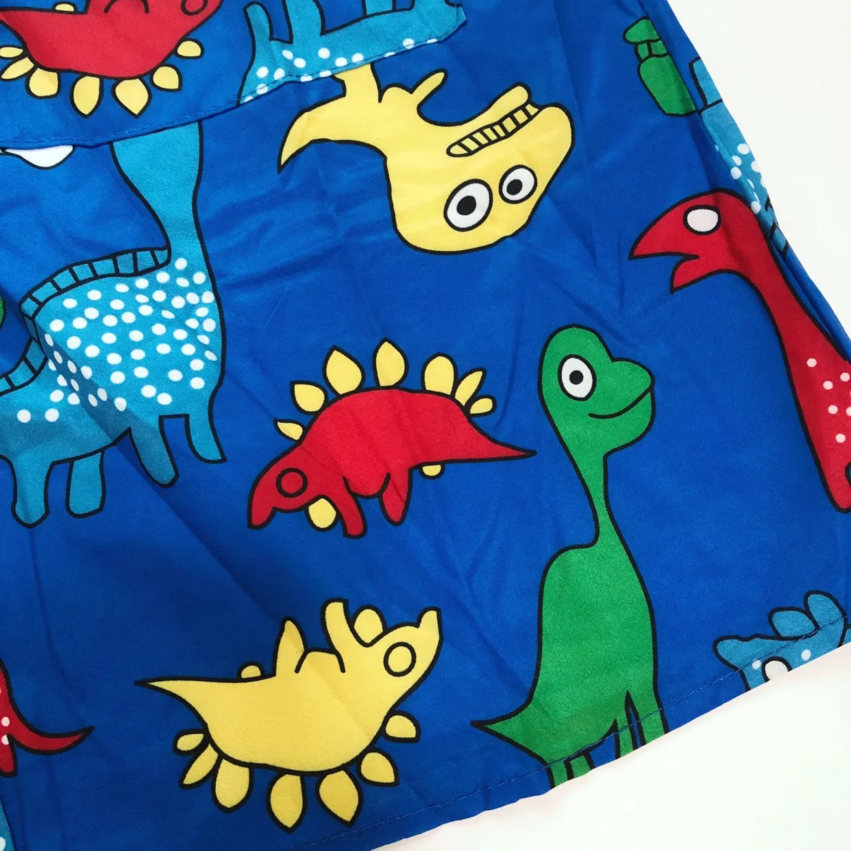 Harajuku Colorful Blue Dinosaur Button Down  Blouse
