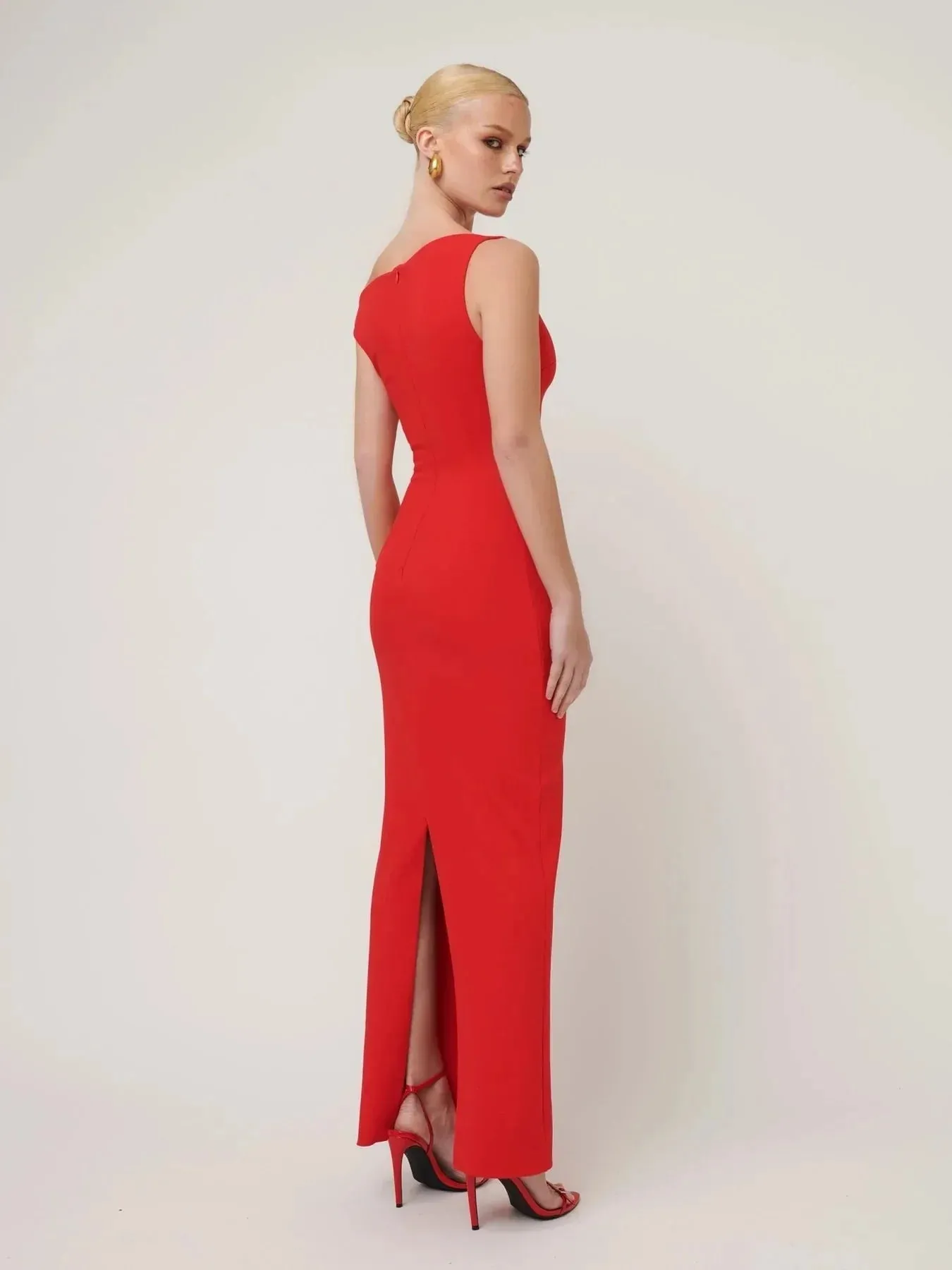 Inaya Gown in Cherry Red
