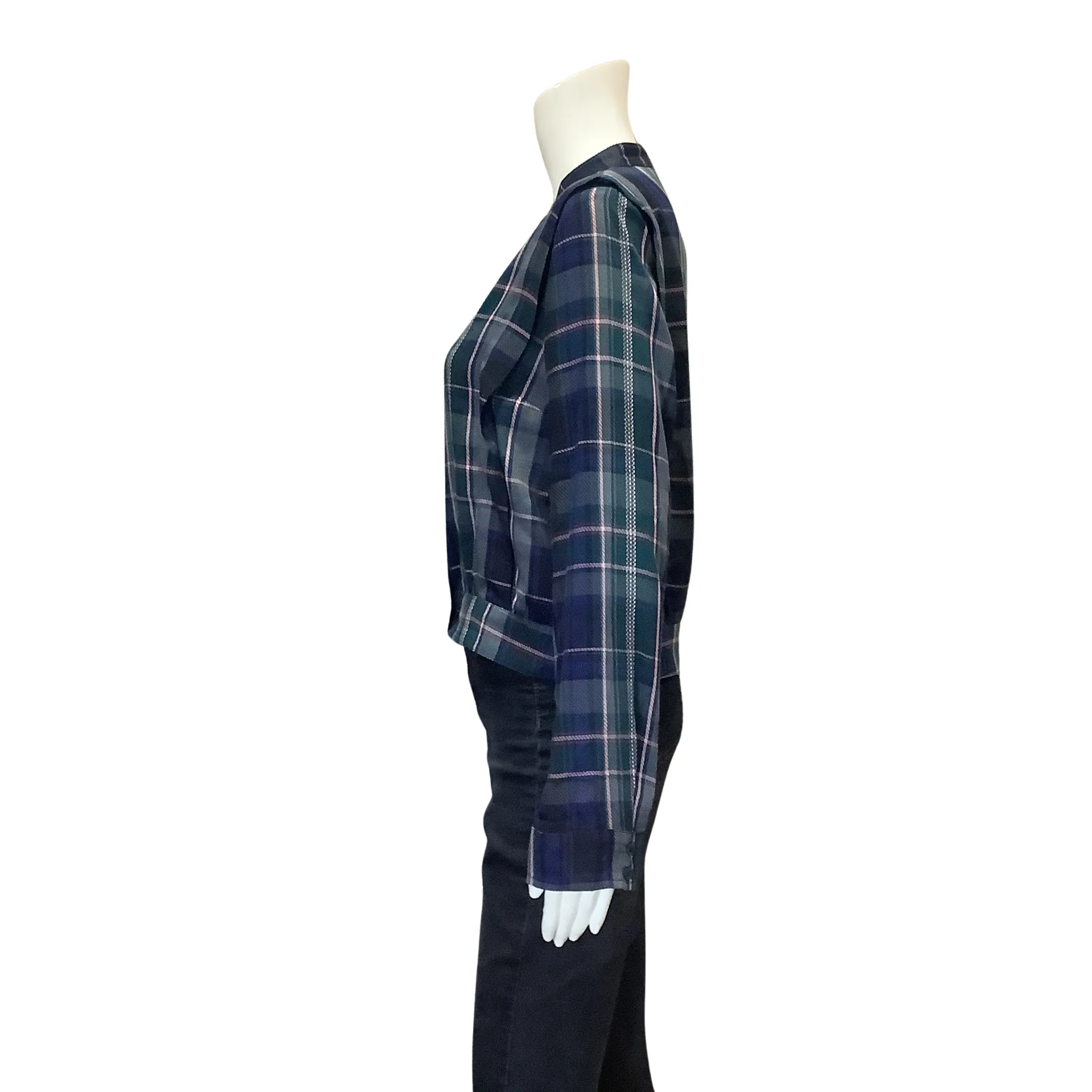 Kut Women's Top Plaid Long Sleeve Button Down Size: S