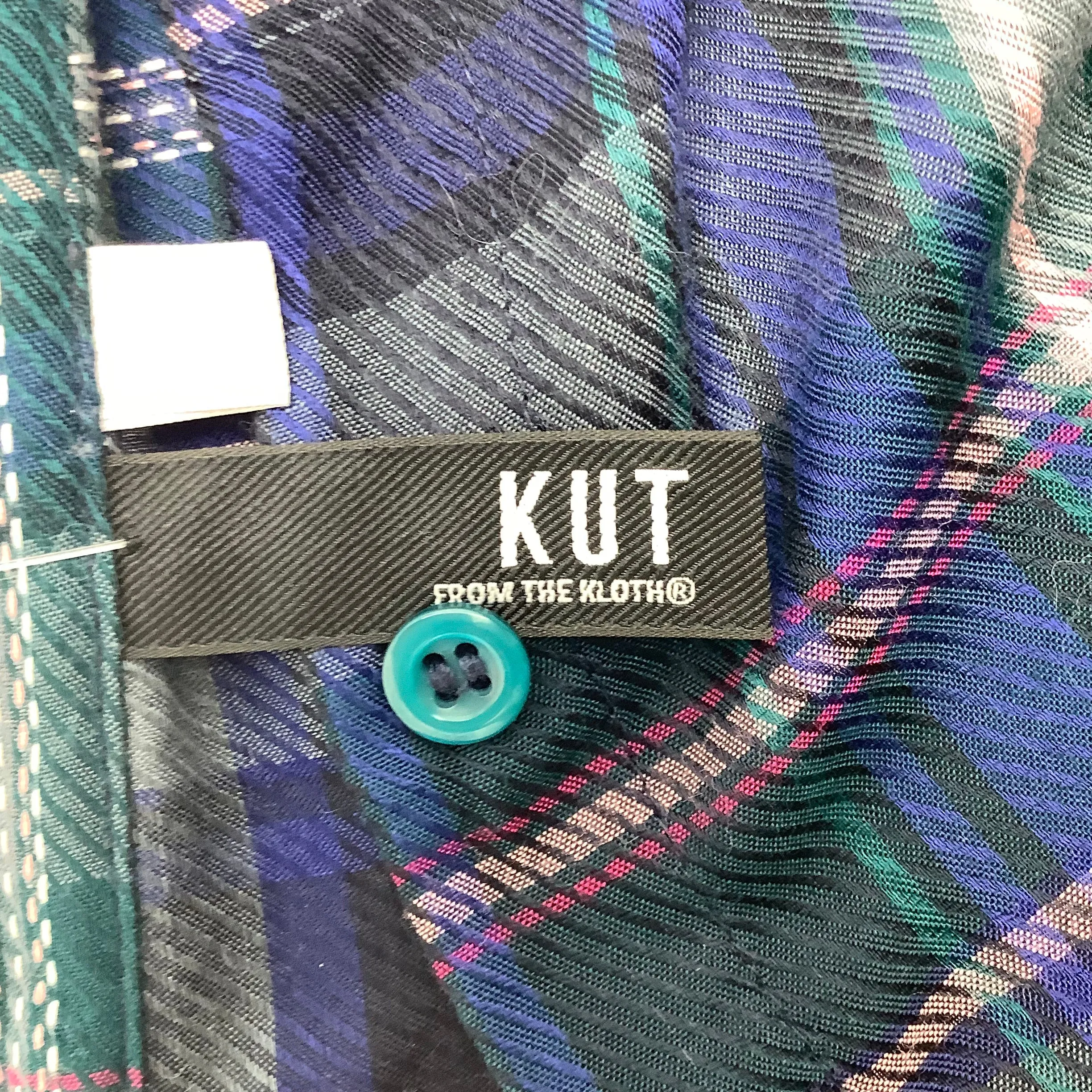 Kut Women's Top Plaid Long Sleeve Button Down Size: S