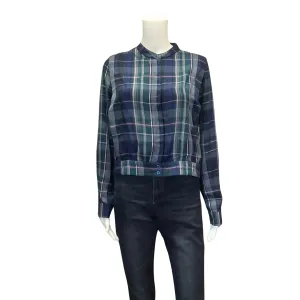 Kut Women's Top Plaid Long Sleeve Button Down Size: S