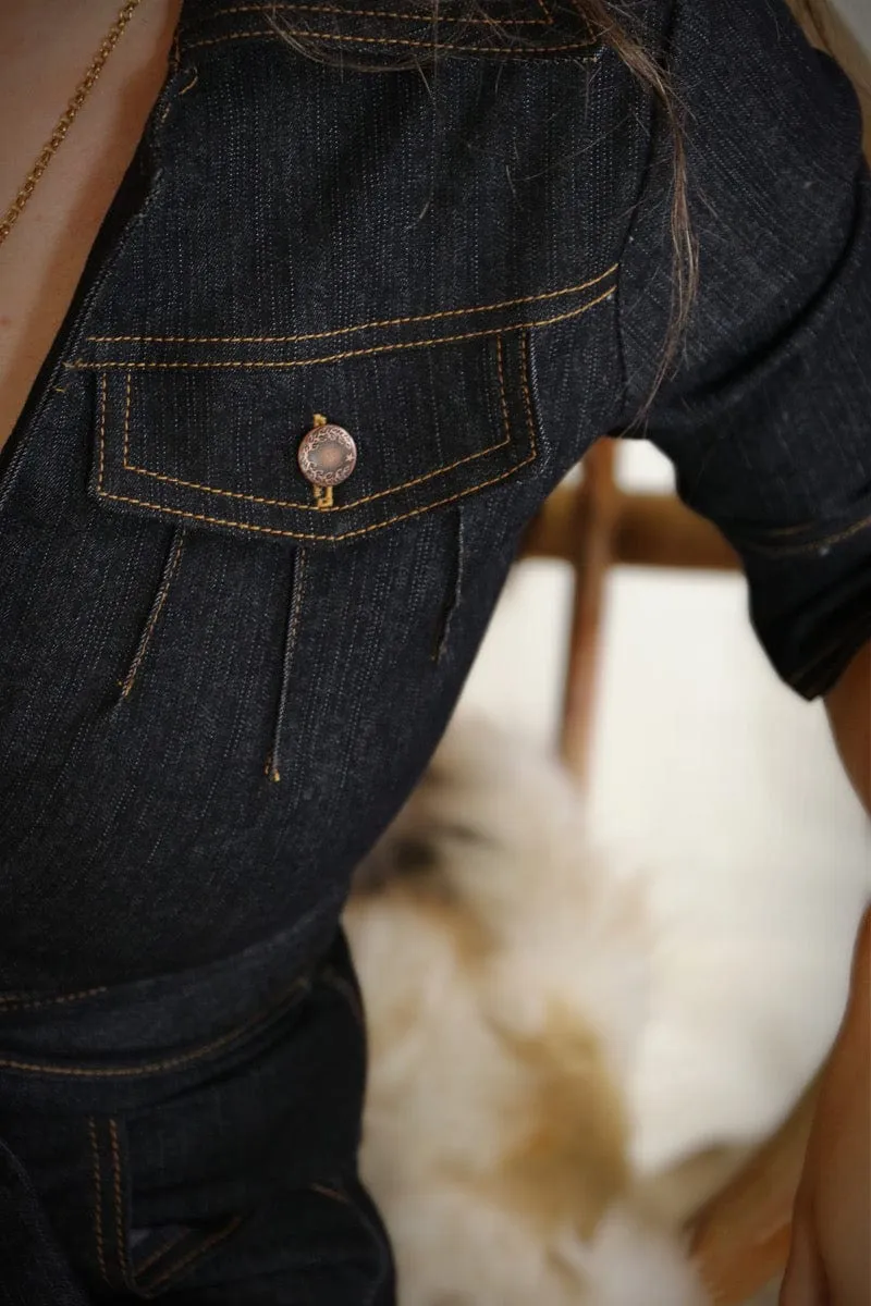Little Diva Romper - Blackbird Wash