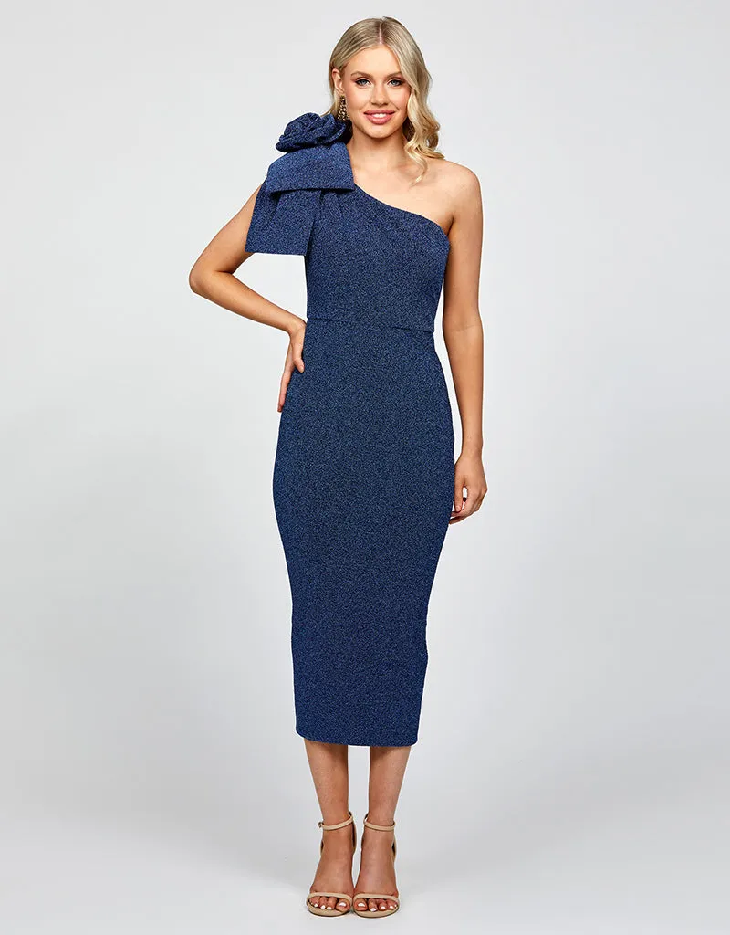 MAGDALINA ONE SHOULDER MIDI BL73D11S