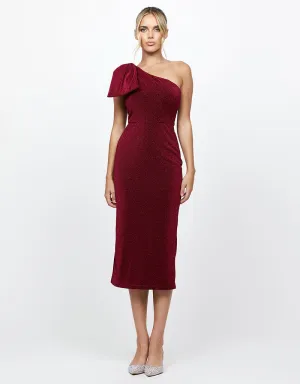 MAGDALINA ONE SHOULDER MIDI BL73D11S