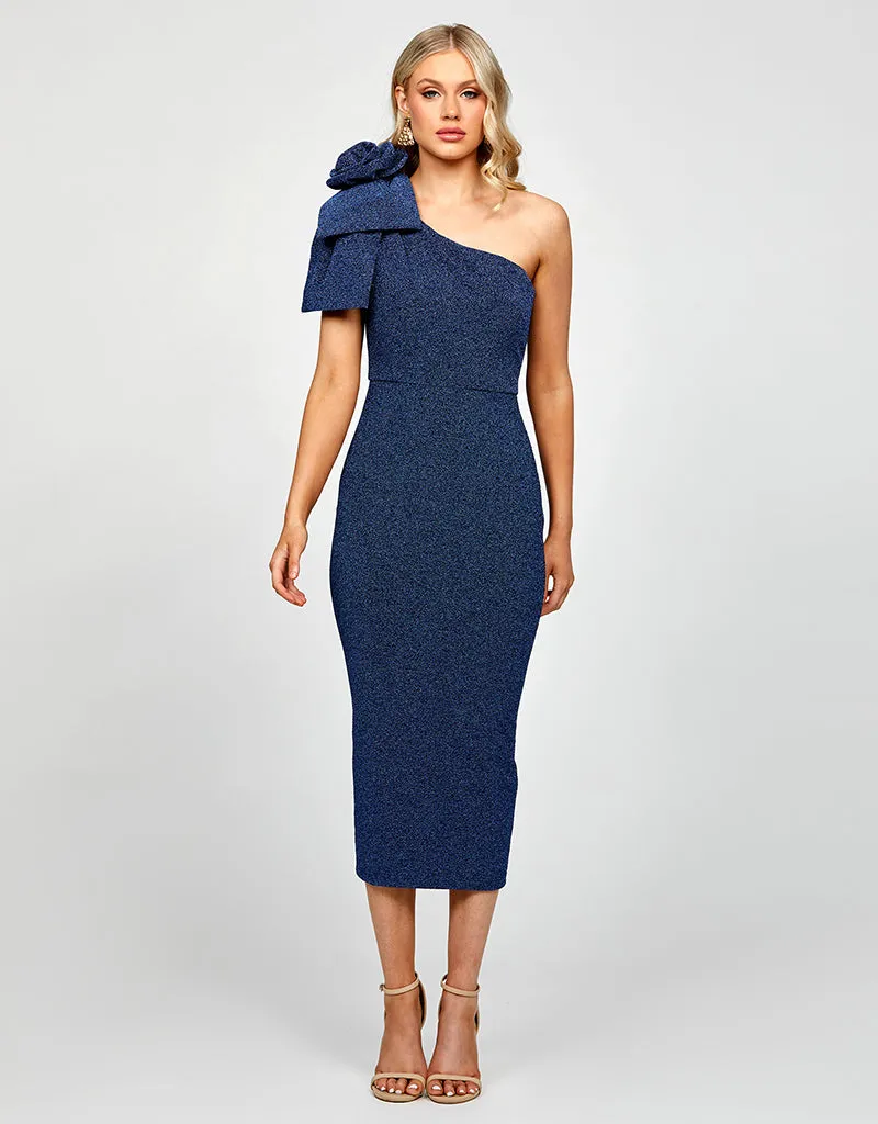 MAGDALINA ONE SHOULDER MIDI BL73D11S
