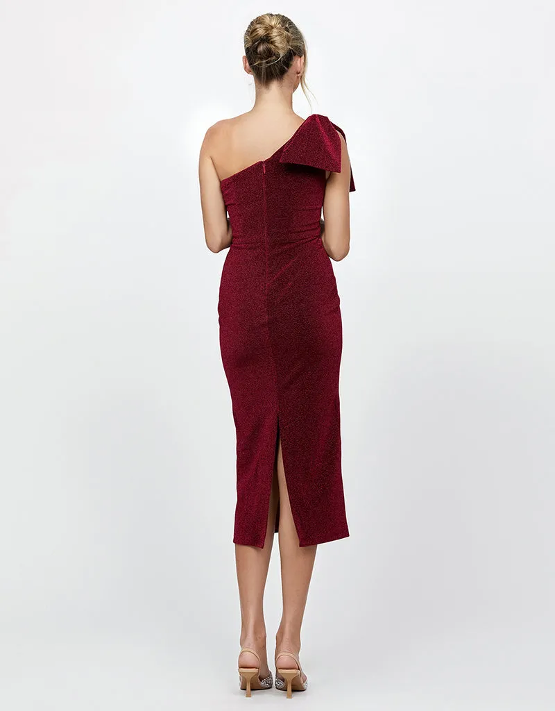 MAGDALINA ONE SHOULDER MIDI BL73D11S