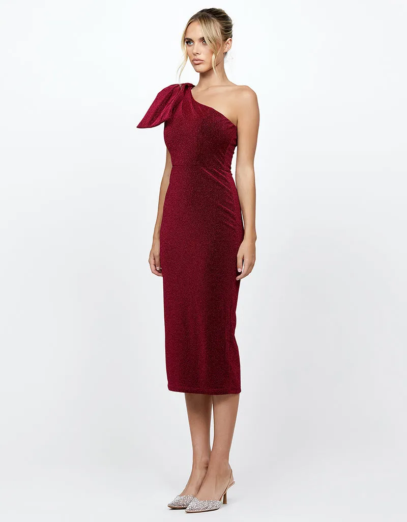 MAGDALINA ONE SHOULDER MIDI BL73D11S