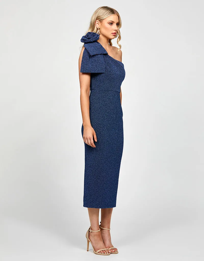 MAGDALINA ONE SHOULDER MIDI BL73D11S