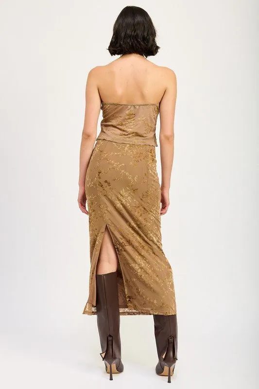 Mocha Pencil Skirt