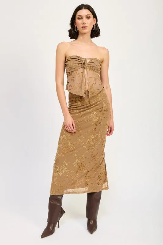 Mocha Pencil Skirt