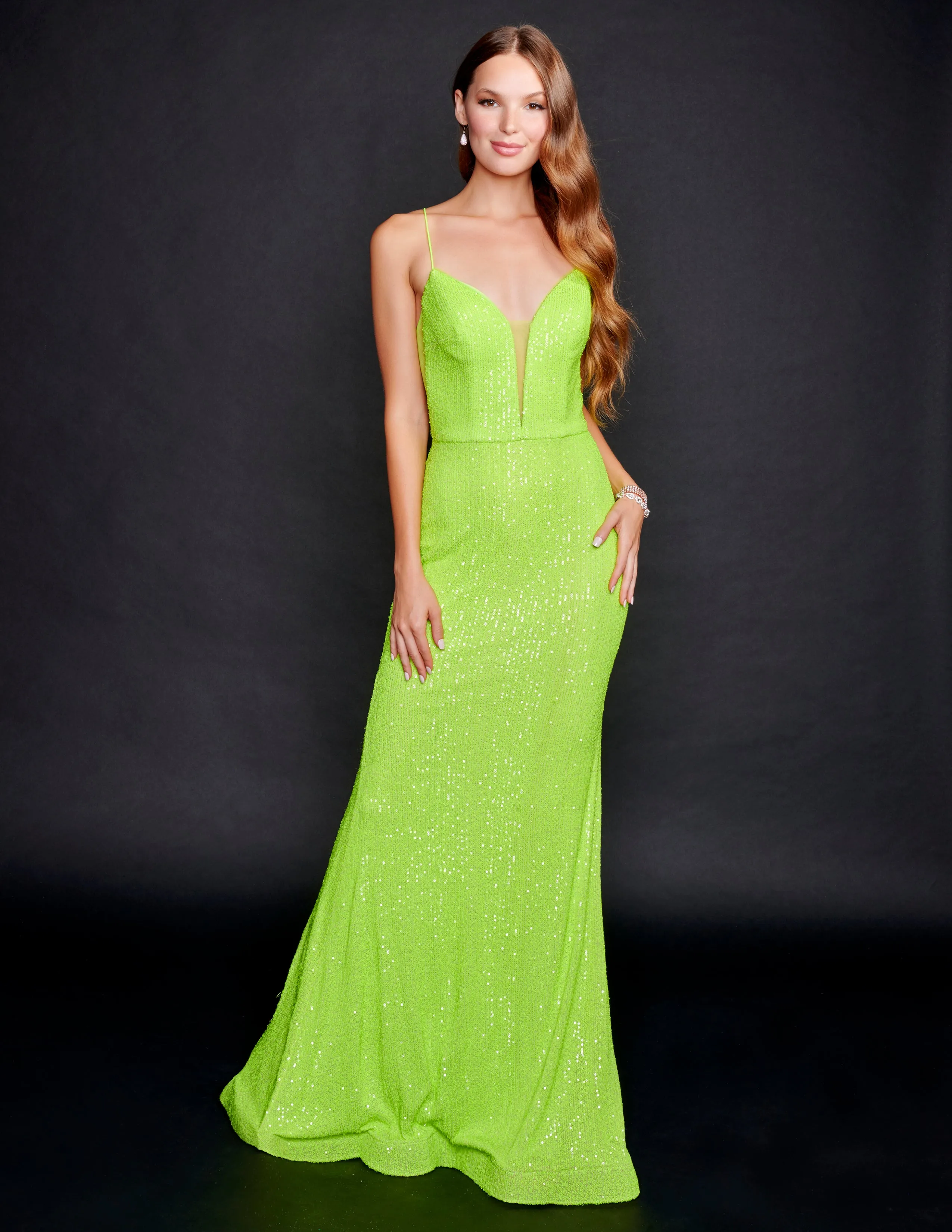 Nina Canacci 8214 Sheer Back Prom Dress