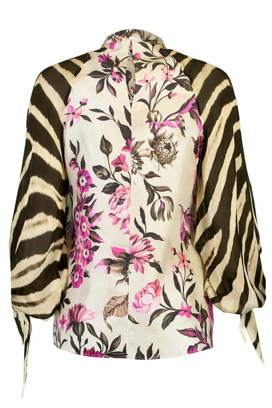 Printed Button Down Blouse