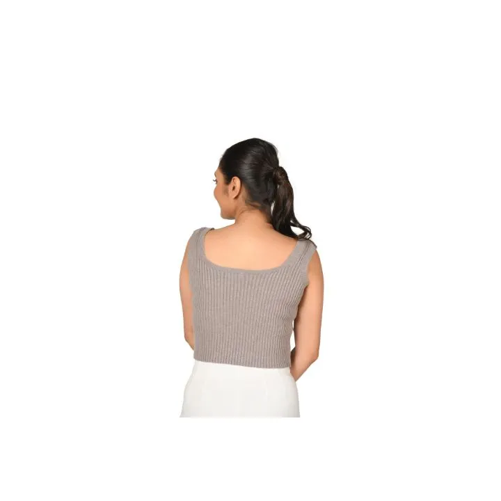 RIB - Textured Square Neck Blouse