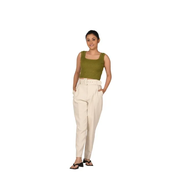 RIB - Textured Square Neck Blouse