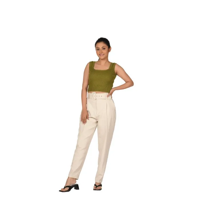 RIB - Textured Square Neck Blouse