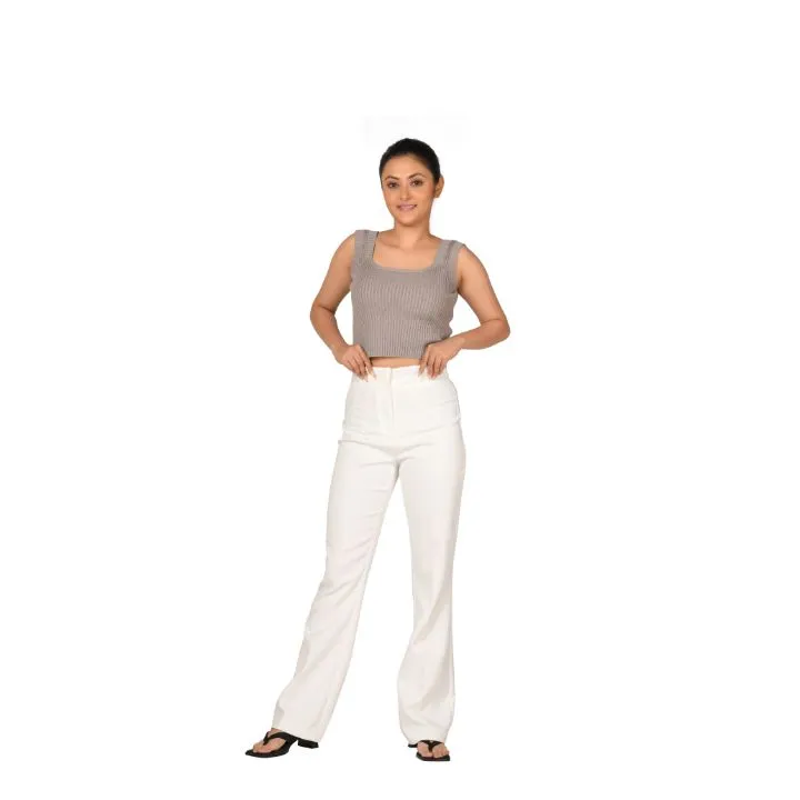 RIB - Textured Square Neck Blouse
