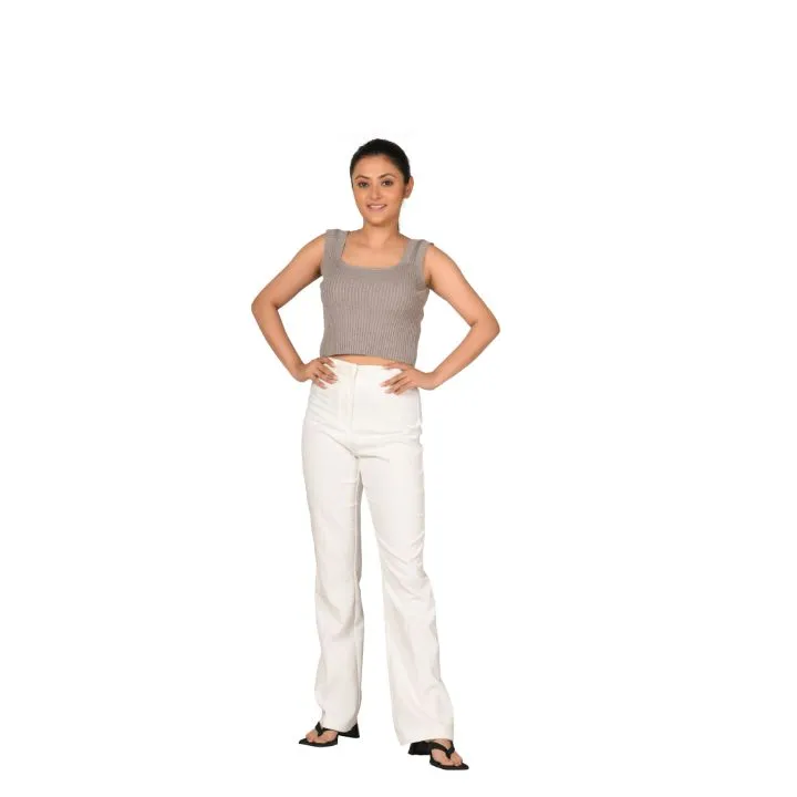 RIB - Textured Square Neck Blouse