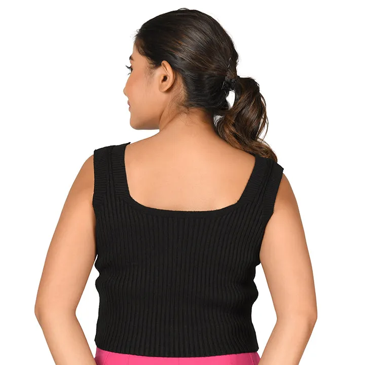 RIB - Textured Square Neck Blouse