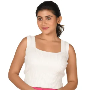 RIB - Textured Square Neck Blouse