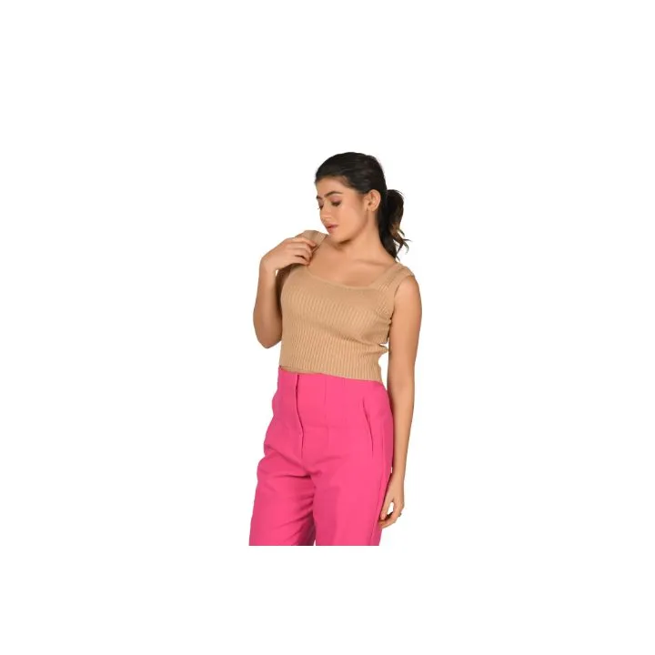 RIB - Textured Square Neck Blouse