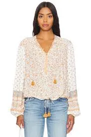 SPELL-SUNSHINE BANDIT BLOUSE-DESERT SAGE