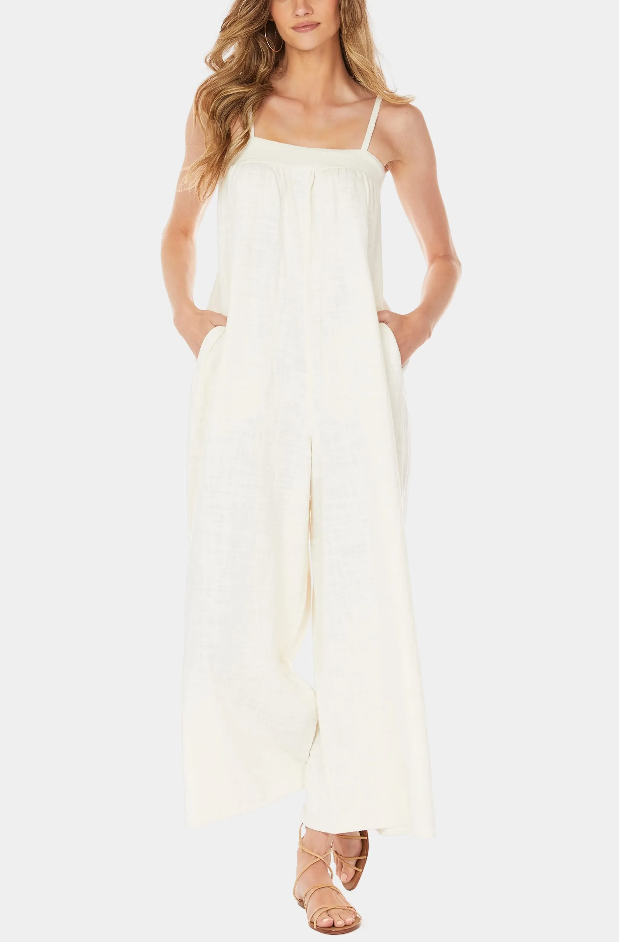 Square Neck Cami Wide Leg Jumpsuit