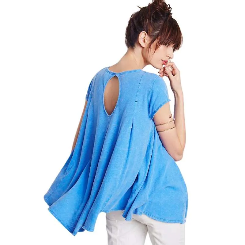 Swing Top Women Short Sleeve T-Shirt Blouse
