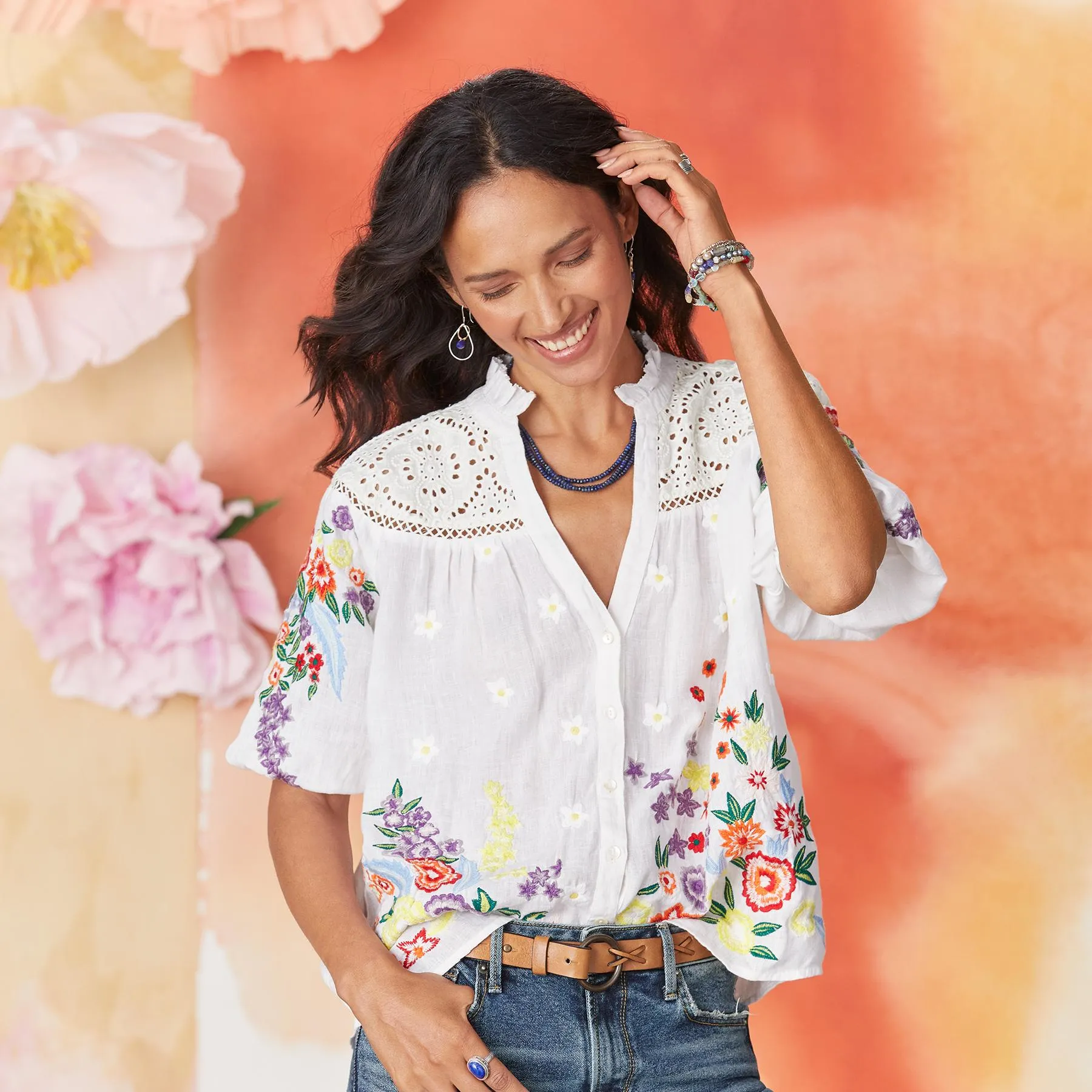 Terrace Vines Top, Petite
