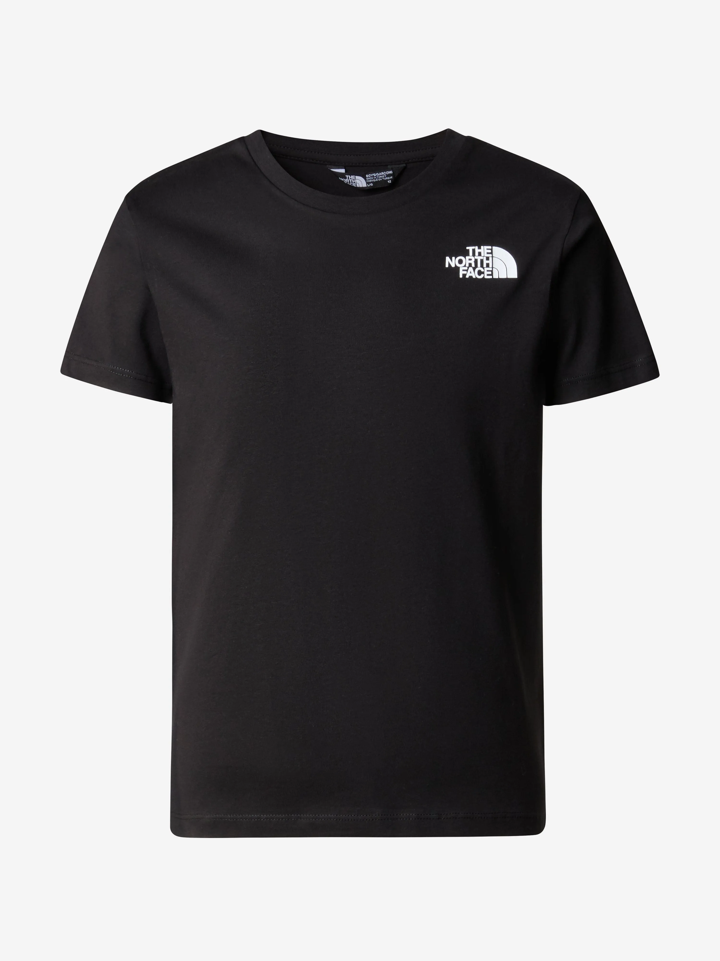 The North Face Boys Redbox T-Shirt With Back Box Graphic in Black