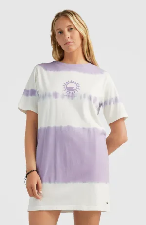 Women Of The Wave T-Shirt Dress | Purple Tie Dye