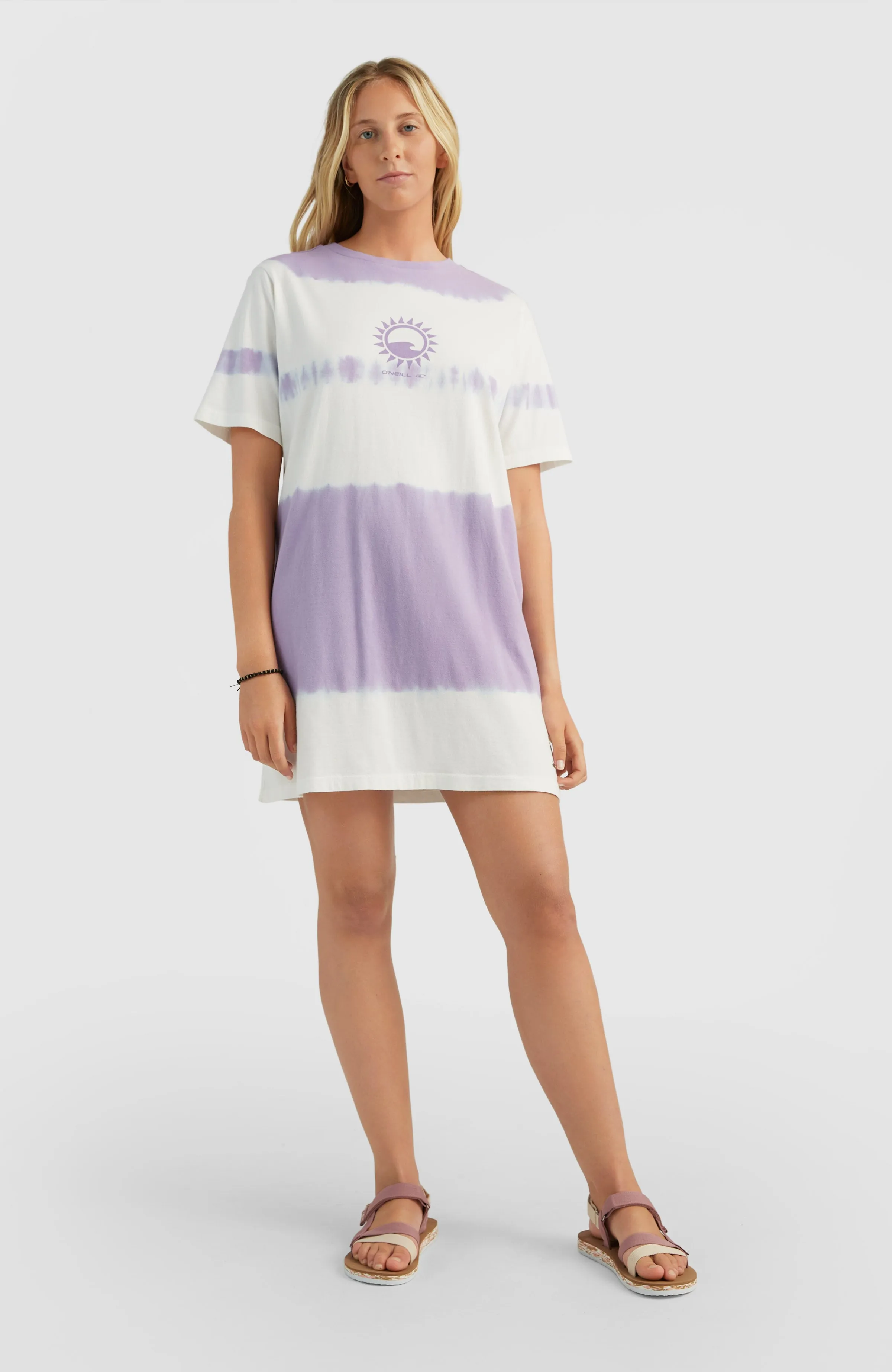 Women Of The Wave T-Shirt Dress | Purple Tie Dye