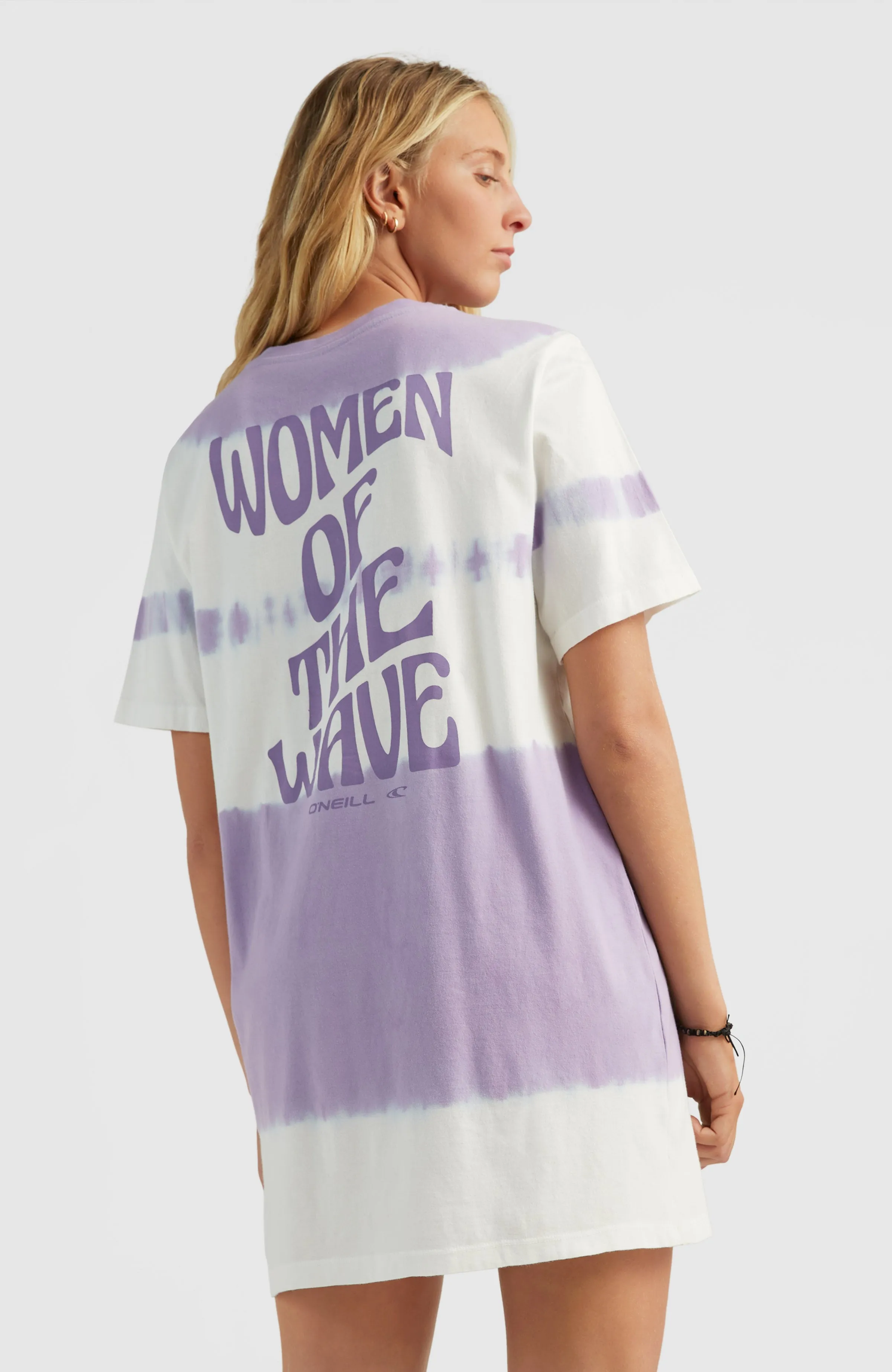 Women Of The Wave T-Shirt Dress | Purple Tie Dye