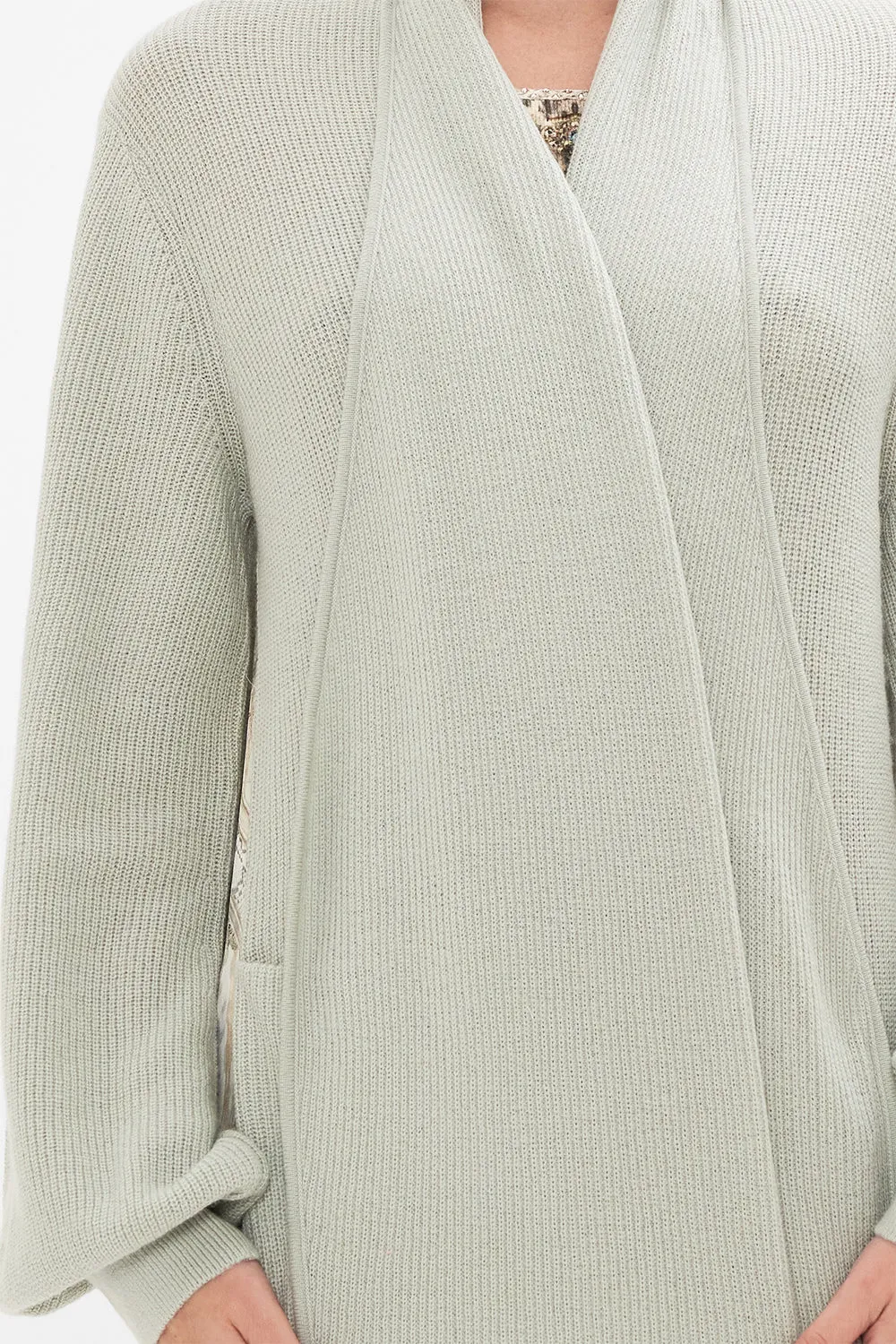 WOOL CASHMERE KNIT LAYER WITH SILK BACK LOOKING GLASS HOUSES
